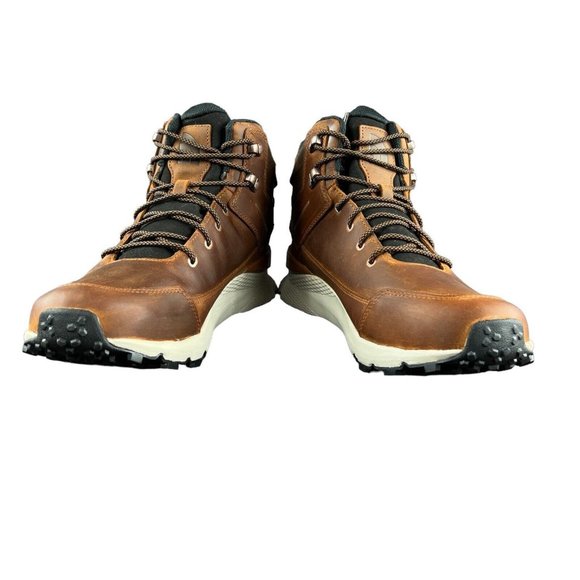 The NorthFace Men's Vals Mid Leather WP Caramel Brown Boots Sizes 8.5 - 14 - Picture 8 of 9
